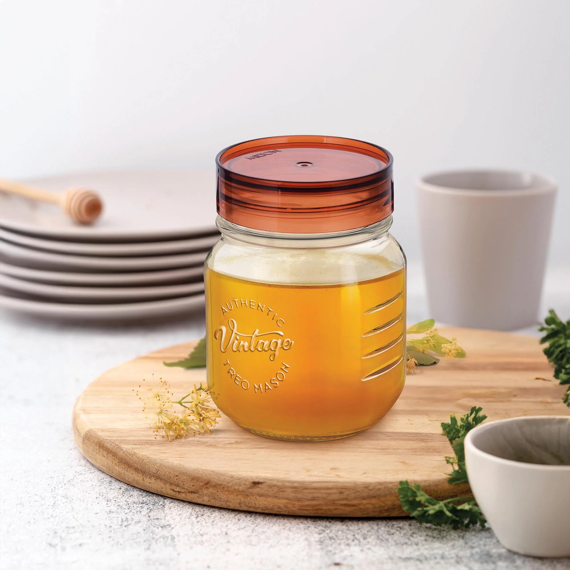 Vintage Glass Jar With Lid (Treo by Milton) - Image 9
