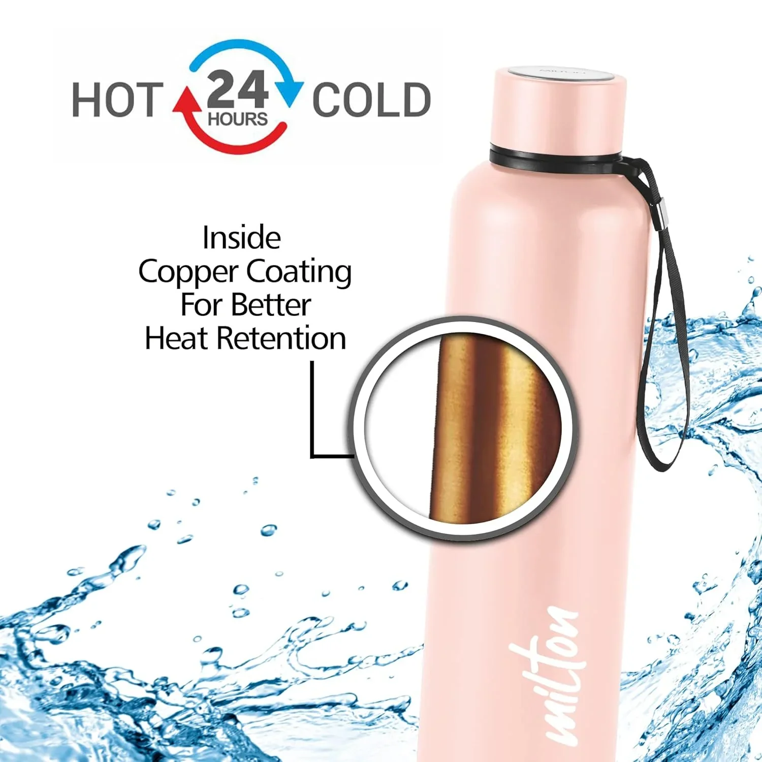 Sea Shore 3D UV Printed Aura Thermosteel Bottle (Milton) - Image 3